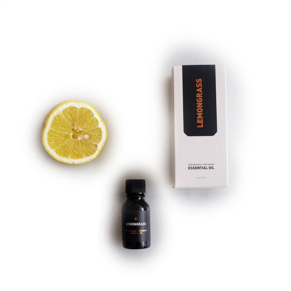 Essential Oil All Natural Pure Grade Lemongrass Extract and Slice of Lemon
