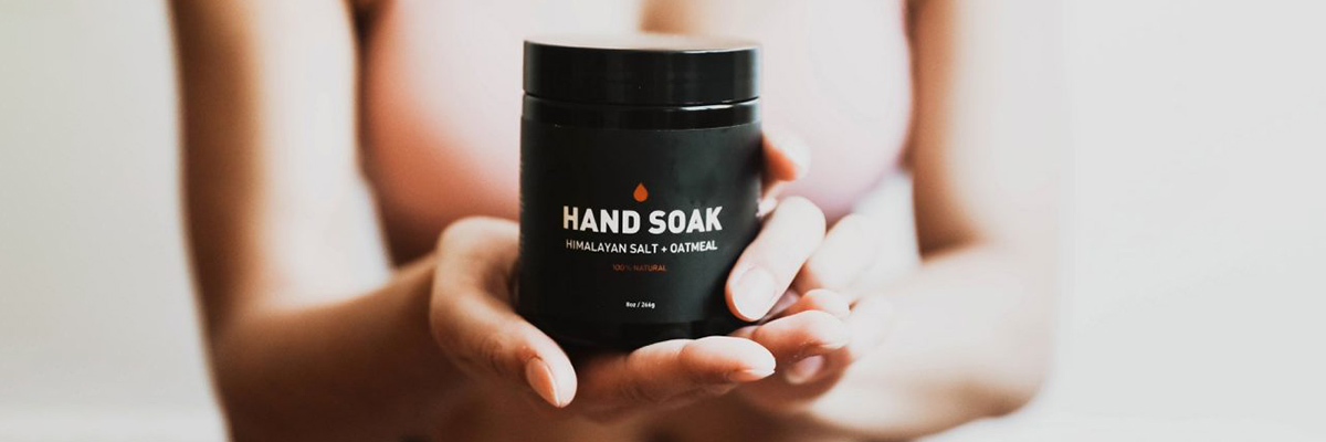 Hand Soak Product Hold by w Woman