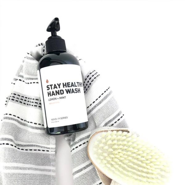 Stay Healthy Hand Wash Lemon and Mint on Hand Towel